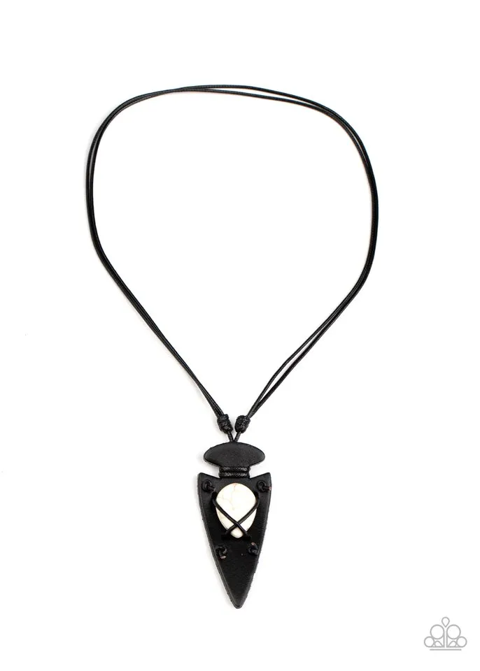 Paparazzi Necklace ~ Hold Your ARROWHEAD Up High - White