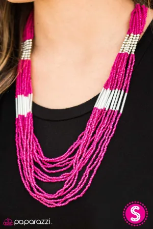 Paparazzi Necklace ~ Let It BEAD - Pink