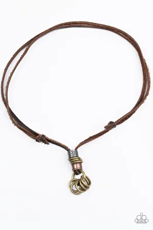 Paparazzi Necklace ~ Ringmaster - Brown