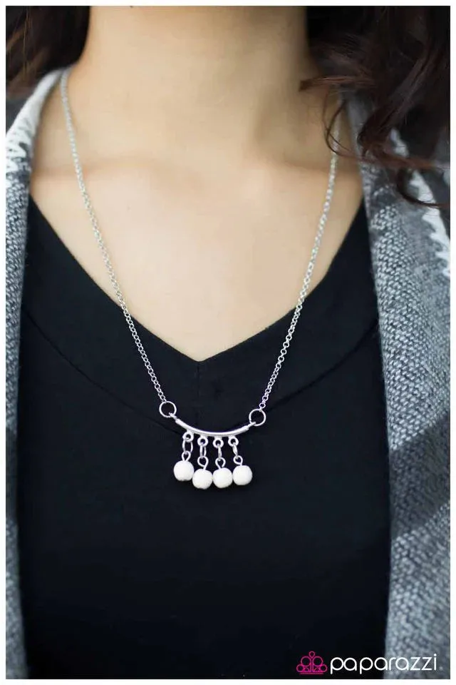 Paparazzi Necklace ~ The Last Ride - White