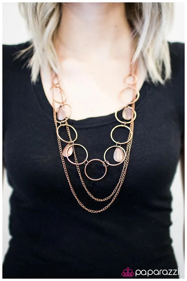 Paparazzi Necklace ~ With An Open Mind - Copper