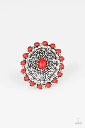 Paparazzi Ring ~ Mesa Mandala - Red