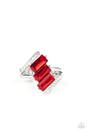 Paparazzi Ring ~ Triple Razzle - Red