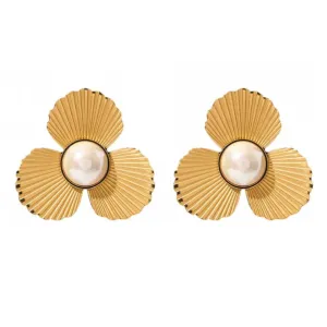 Petal and Pearl Earrings