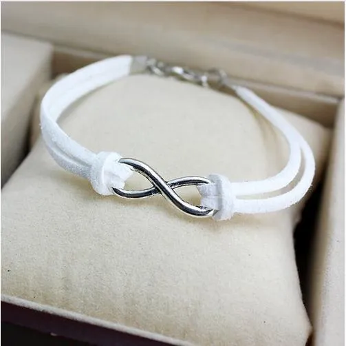 pulseras 2017 New Men Bijoux Love Heart 8 Leather Bracelet for Women Wedding Accessories Jewelry Girl Bangle Wholesale Gift