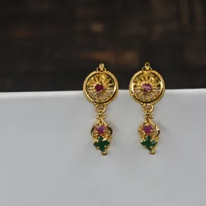 "Radiate Elegance: Chic 24K Gold-Plated Asp Fashion Daily Wear Earrings"