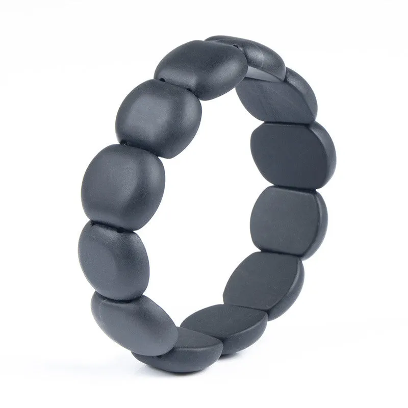 Real Bianshi Jade Black Bian Natural Stone Bianshi Bracelet Carve Black Jade Bracelet For Men&Women jade jewelry