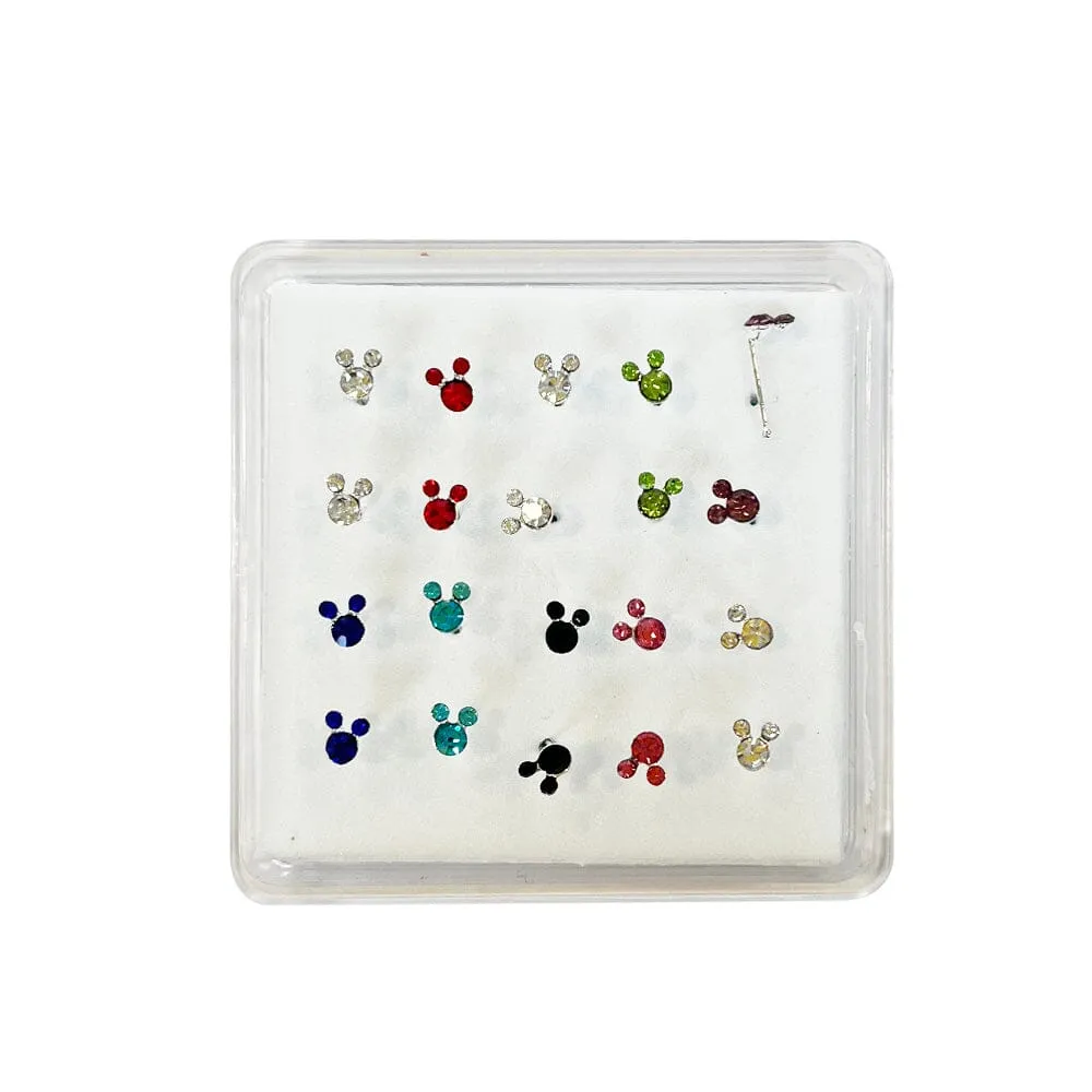 Rhinestone Studs Nose Rings  201-STMX (1 unit)