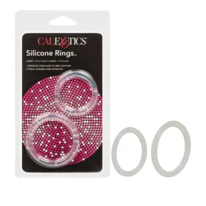 Rings! Silicone Rings Cock Rings - Clear - 2 Per Set