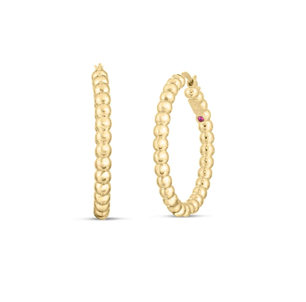 Roberto Coin Oro Classic Yellow Gold Classic Earrings, 30mm