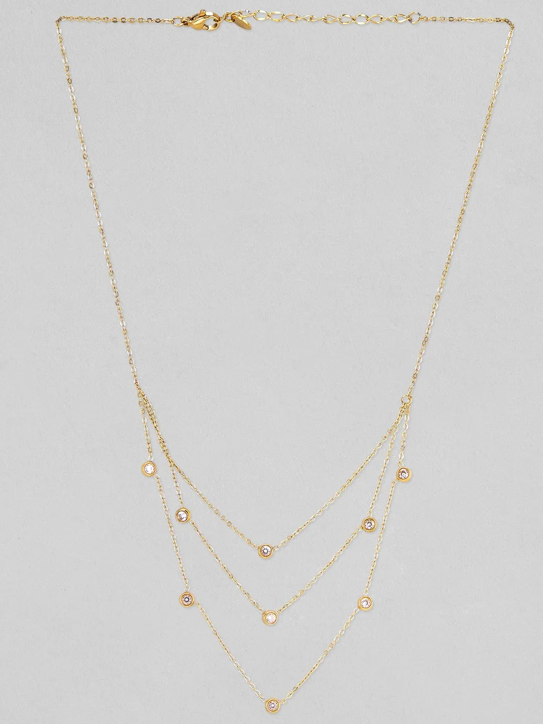 Rubans Voguish Women Gold-Toned Gold-Plated Layered Necklace