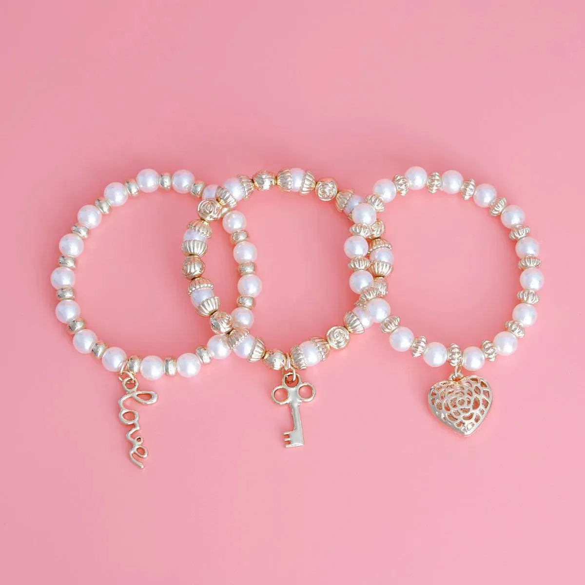 Serene Palette Charms & Beaded Bracelet Set - Stylish & Affordable