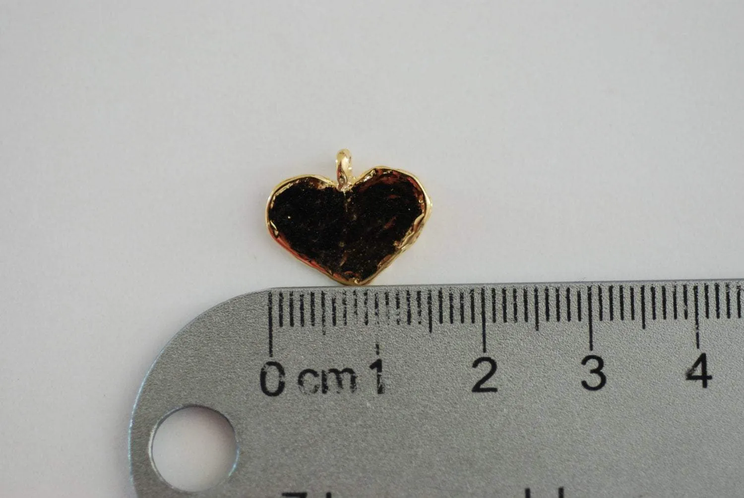 Shiny Vermeil Wholesale Gold Heart Charm - 18k gold plated over sterling silver flat gold heart pendant, Gold Heart Charm, Gold Heart Stamping, 87