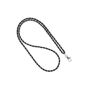 Silver Black Crossbody Phone Chain