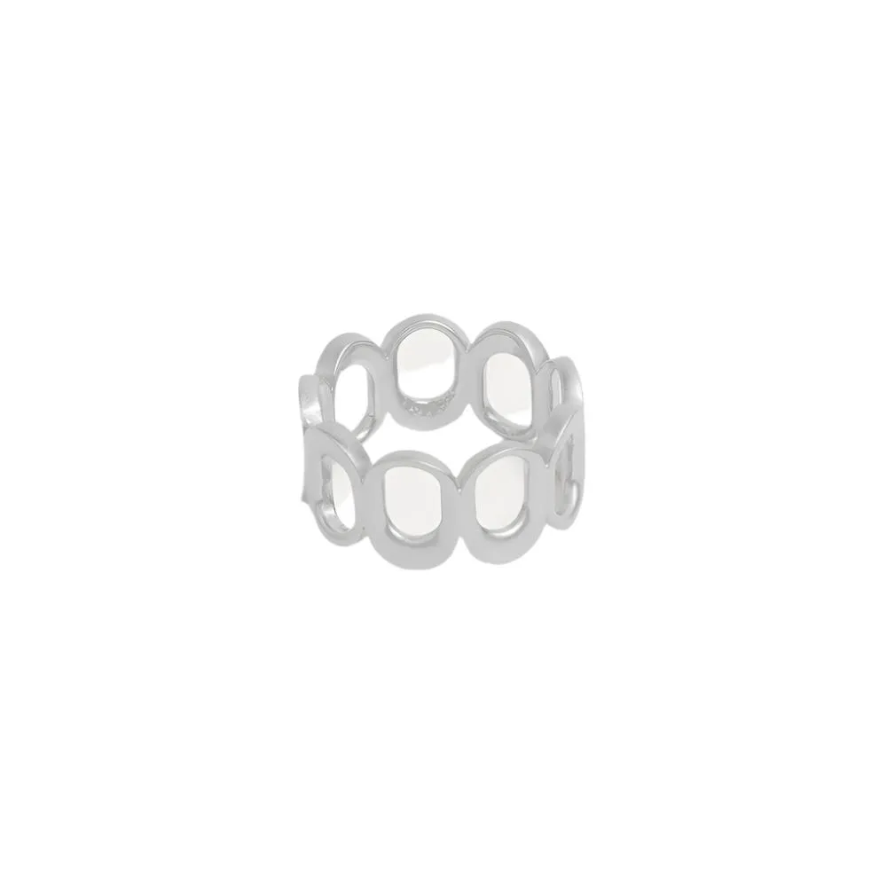 Silver Crosby Link Ring