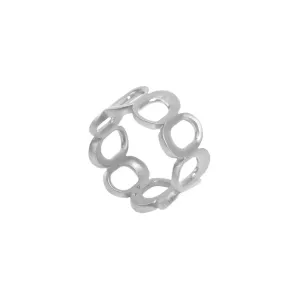 Silver Crosby Link Ring