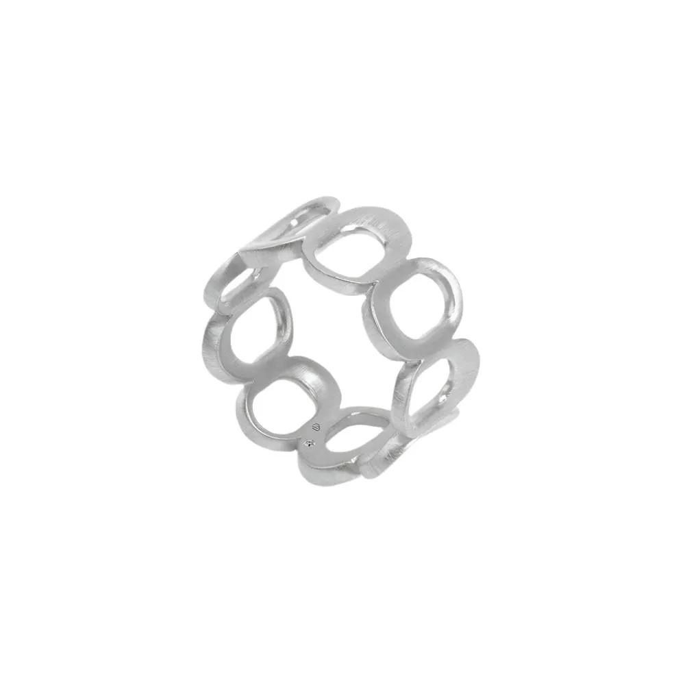 Silver Crosby Link Ring