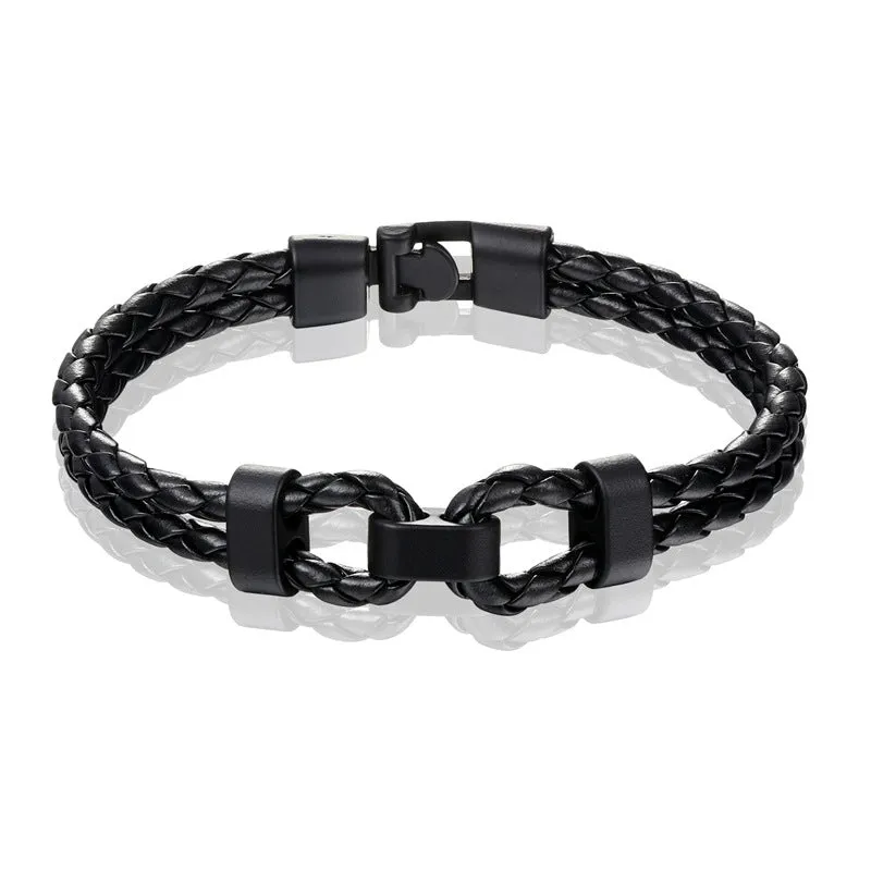 Simple And Versatile Leather Bracelet Woven Men's Bracelet