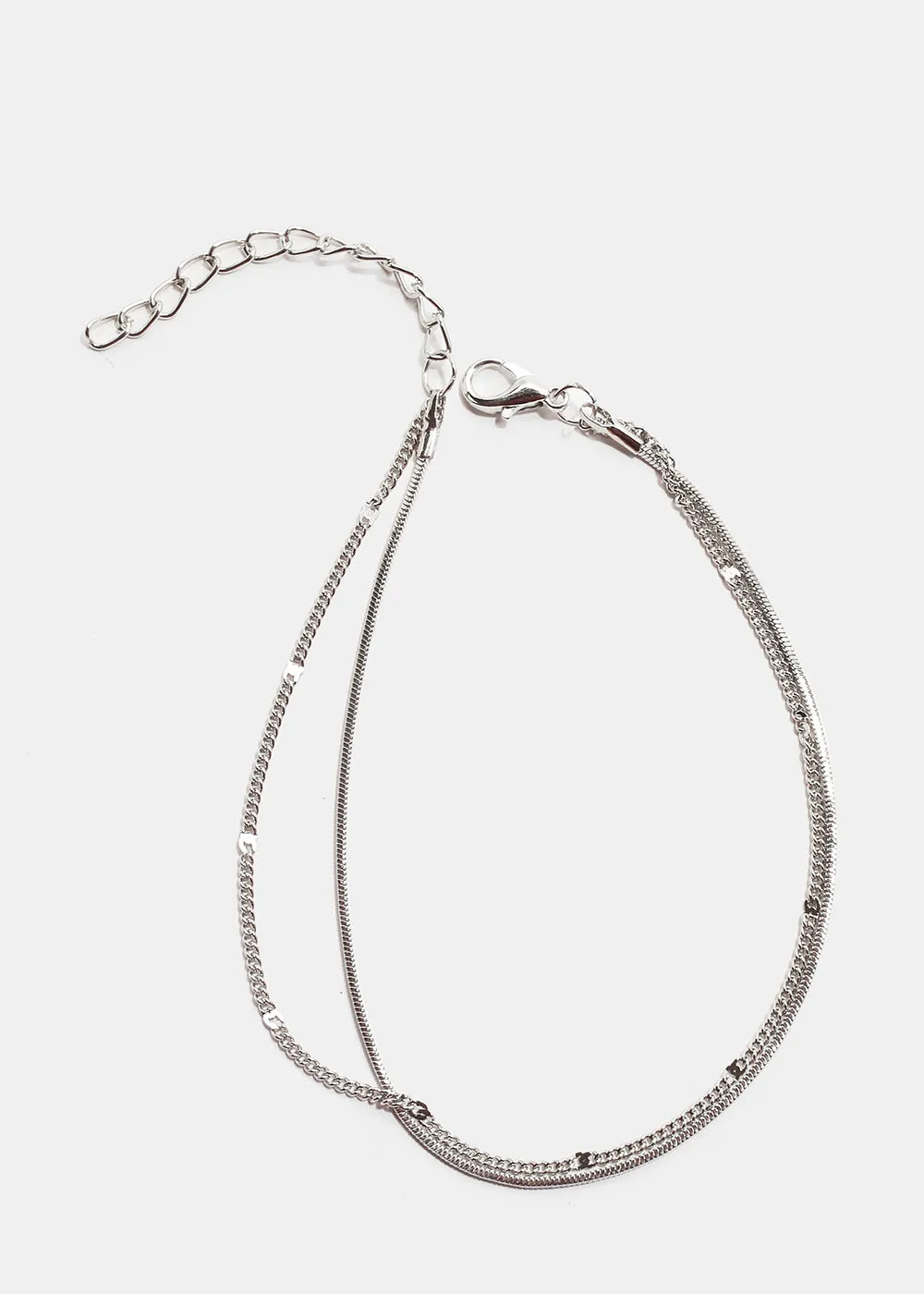 Sleek Chain Layered Anklet