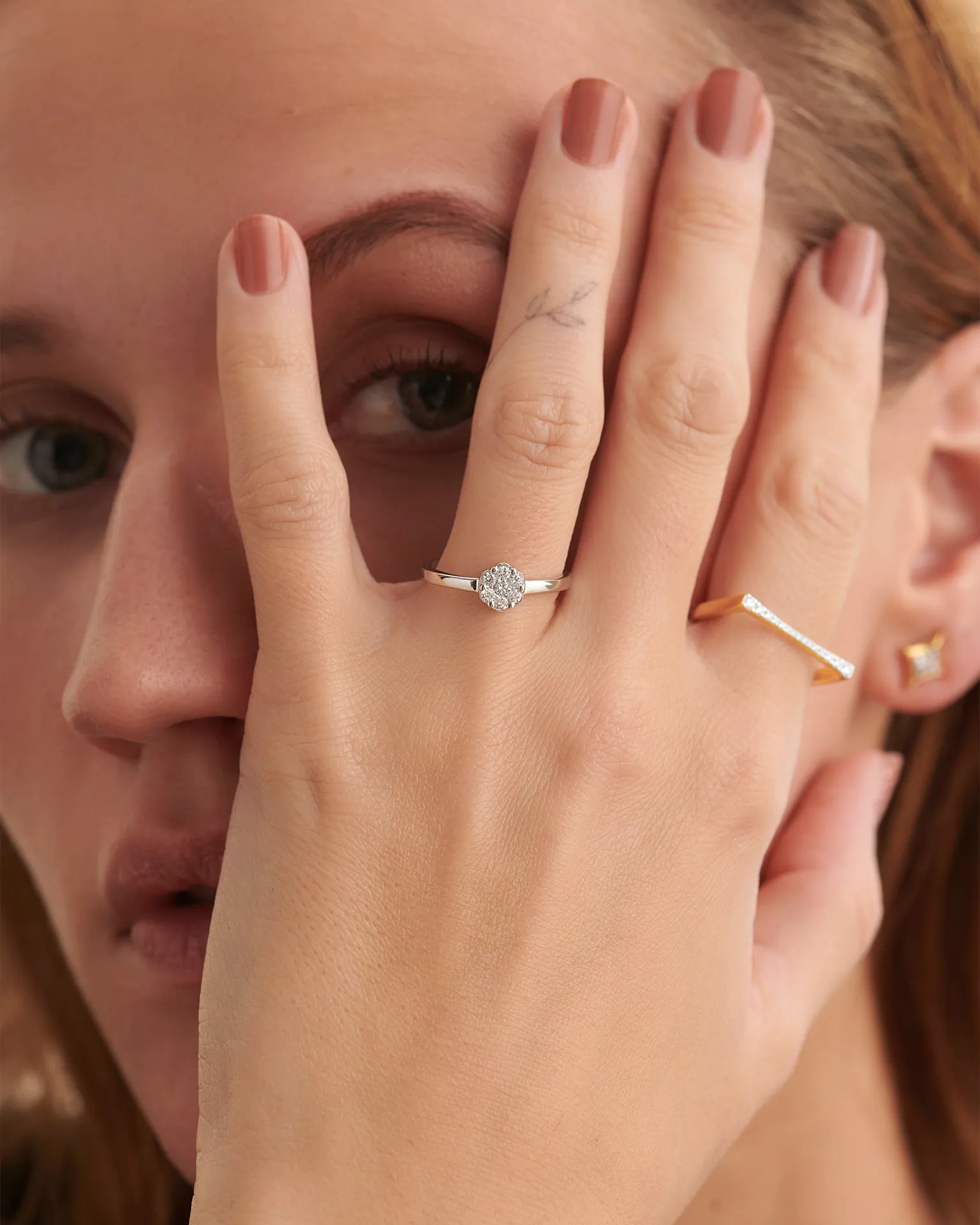 Sleek Floral Ring