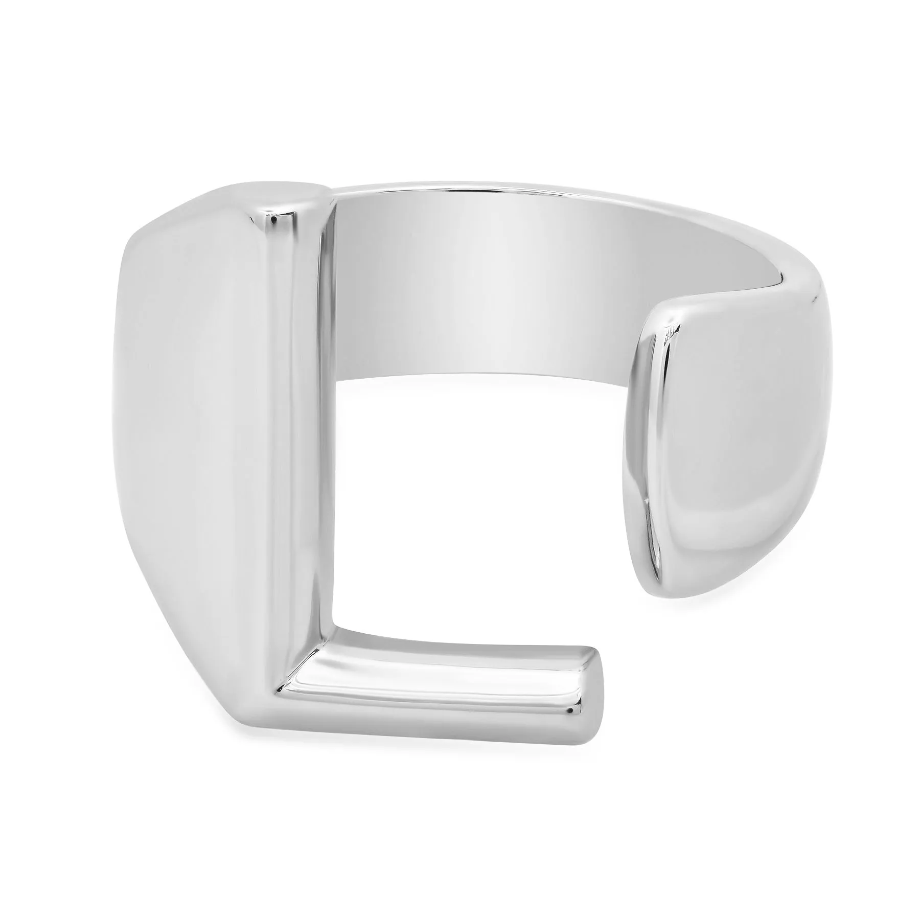 SLEEK INITIAL RING SILVER