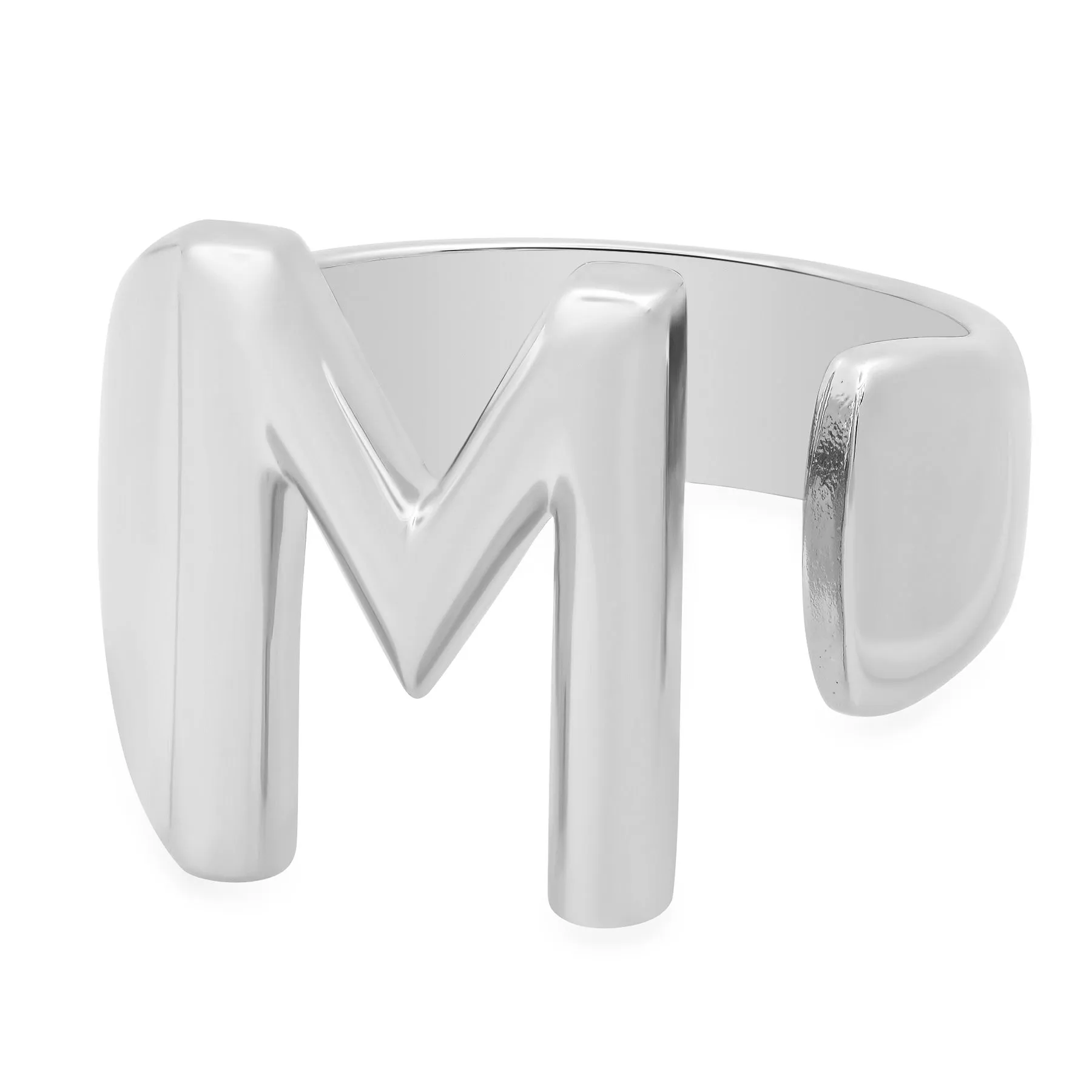 SLEEK INITIAL RING SILVER