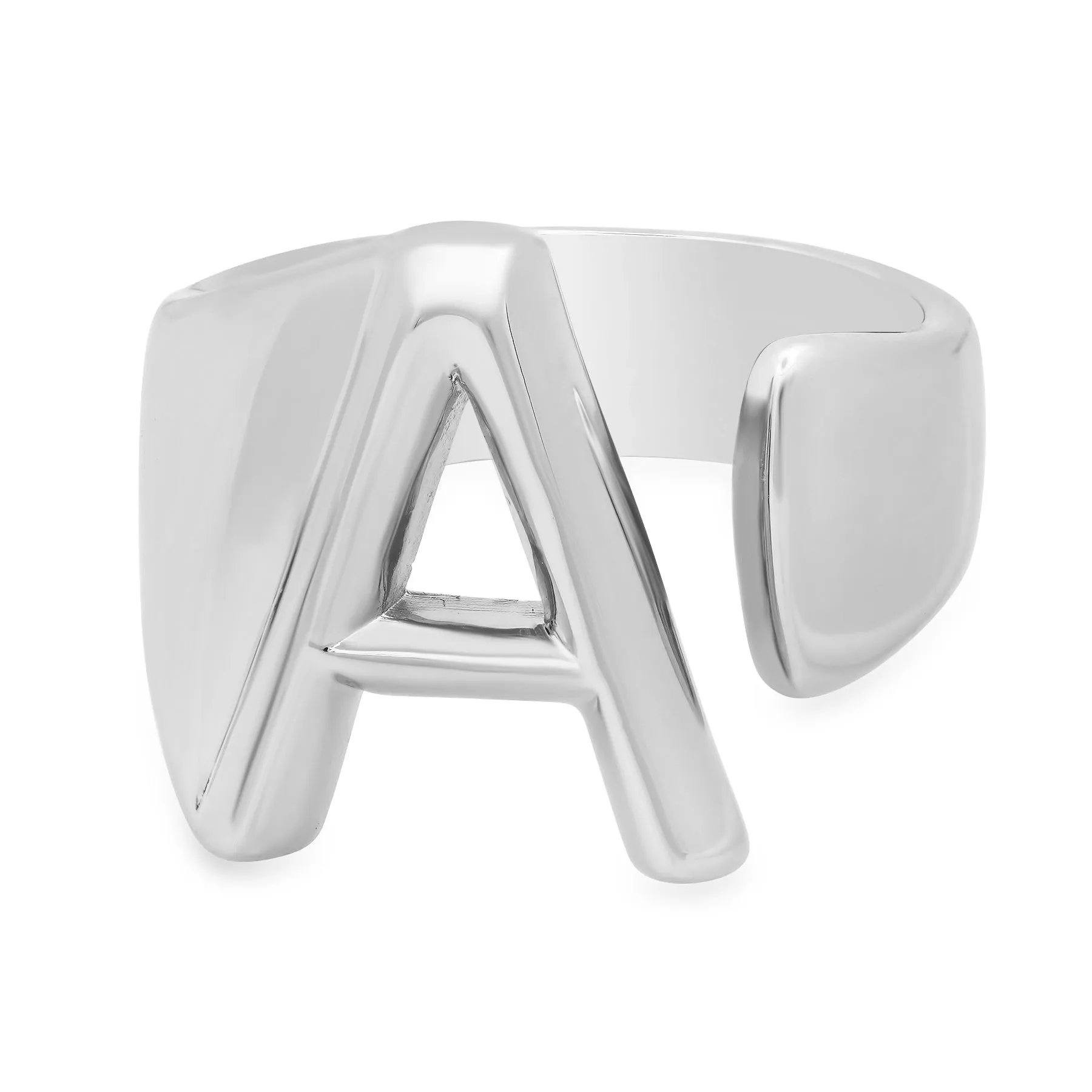 SLEEK INITIAL RING SILVER