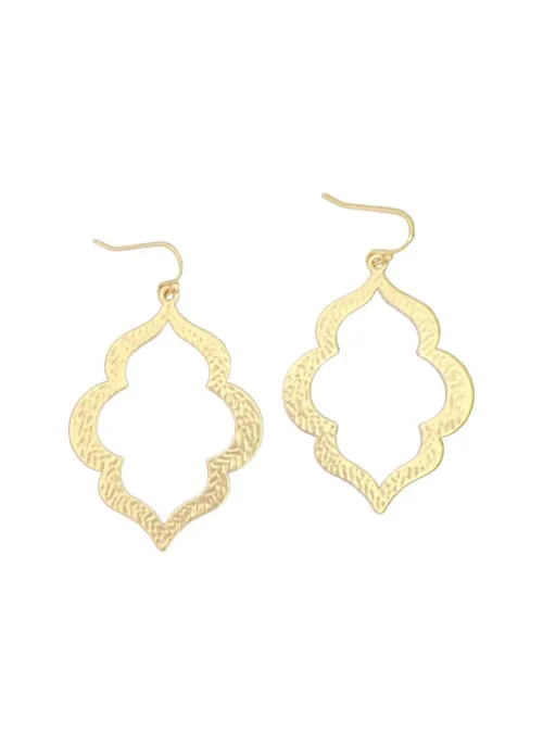 Small CJ Hammered Gold Earrings