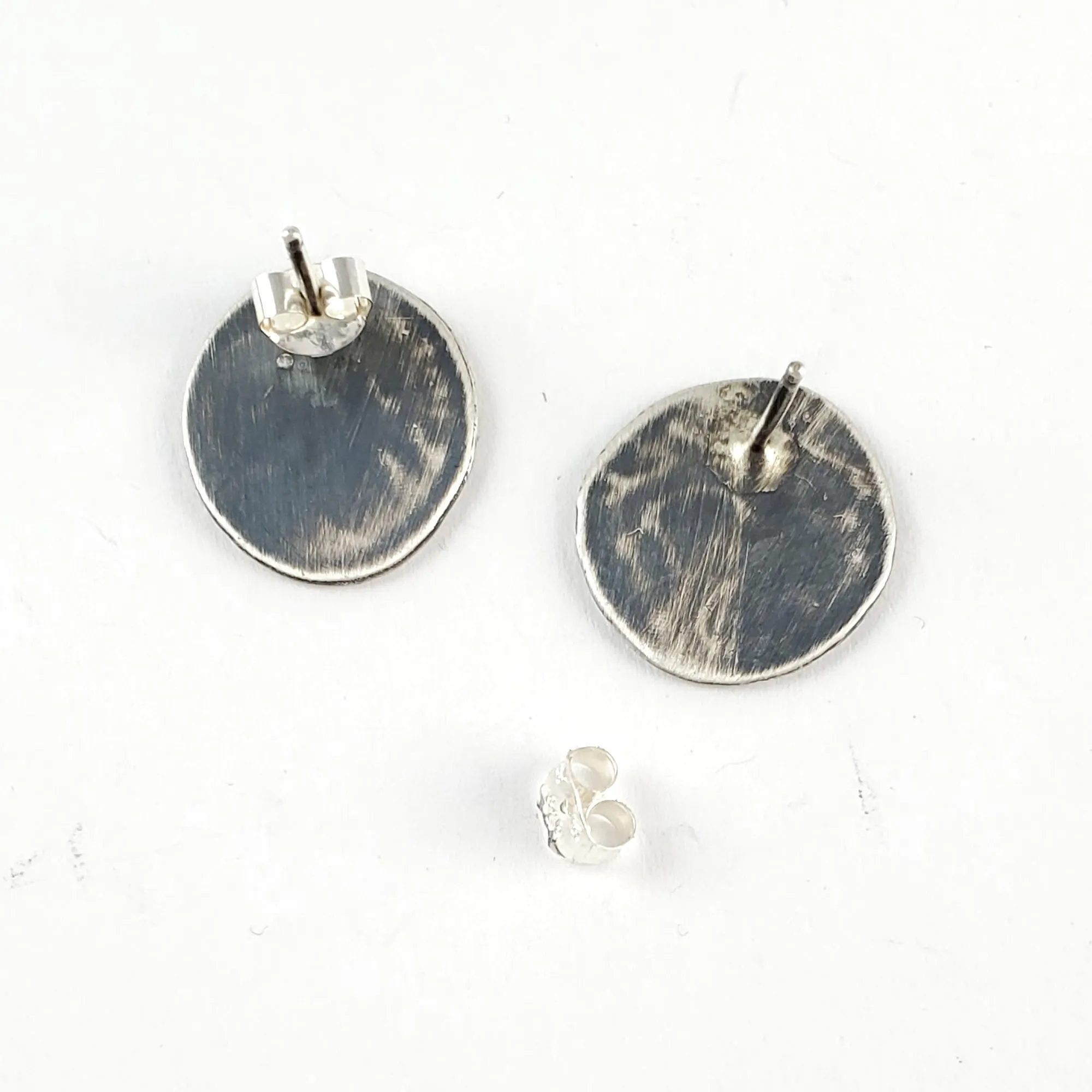 Sterling & Coin Silver Eco Chic Filigree Stud Earrings