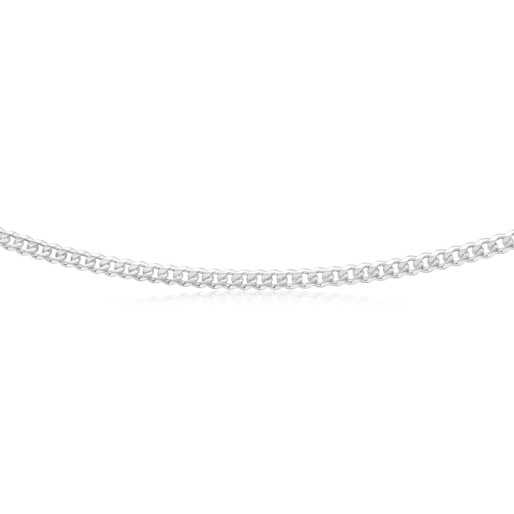 Sterling Silver 120 Gauge Diamond Cut 50cm Curb Chain