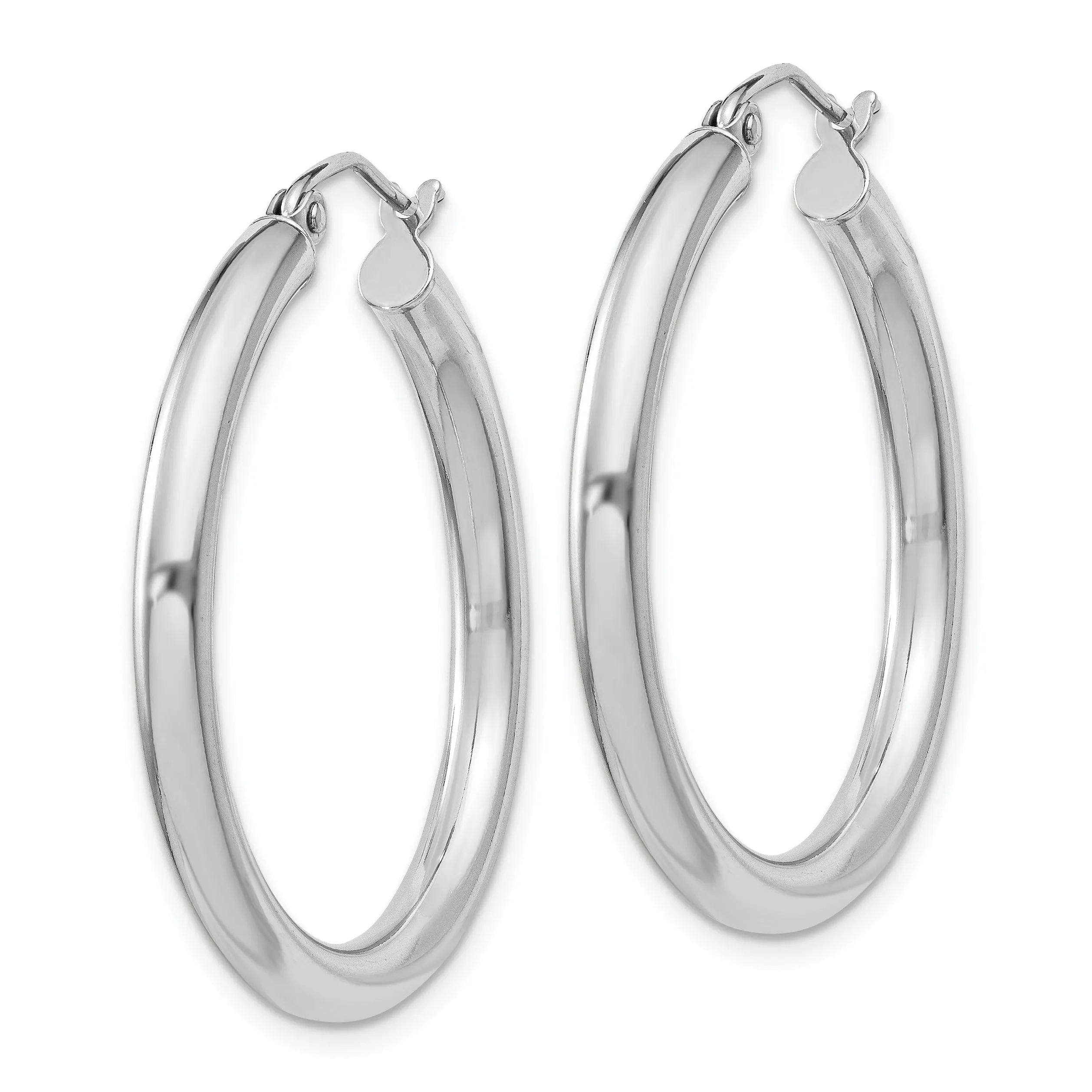 Sterling Silver 3MM Round Hoop Earrings