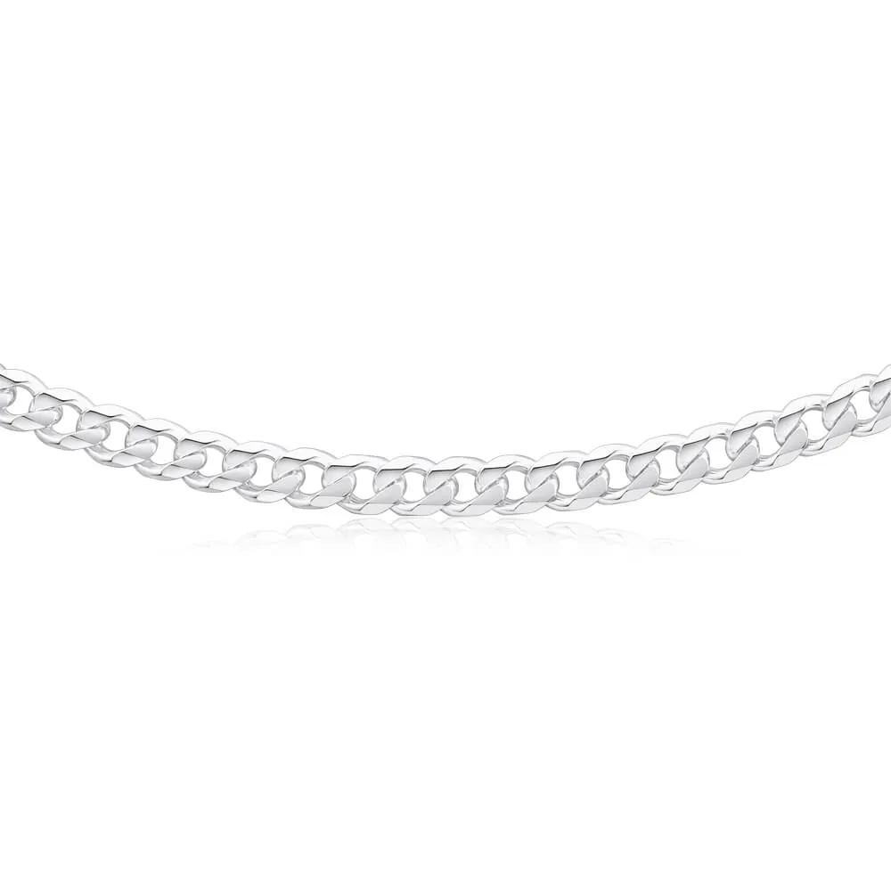 Sterling Silver Dicut Bevelled 220 Gauge 60cm Curb Chain