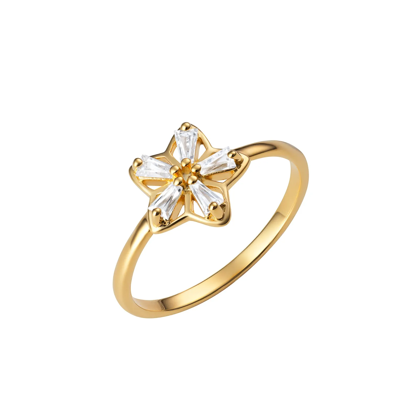 Sterling Silver Gold Plated Yvonne Ring