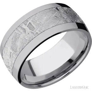 Tantalum with Polish Finish and Meteorite Inlay - 10MM