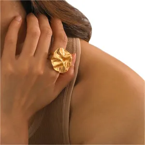 TEEK - 18K Gold-Plated Irregular Open Ring