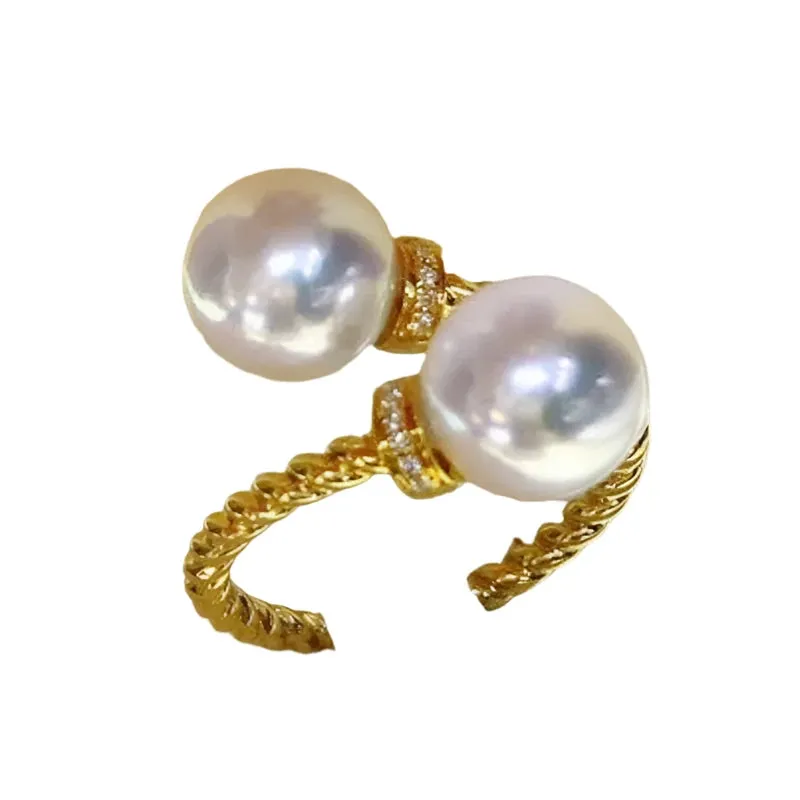 TEEK - Double Imitation Pearl Ring