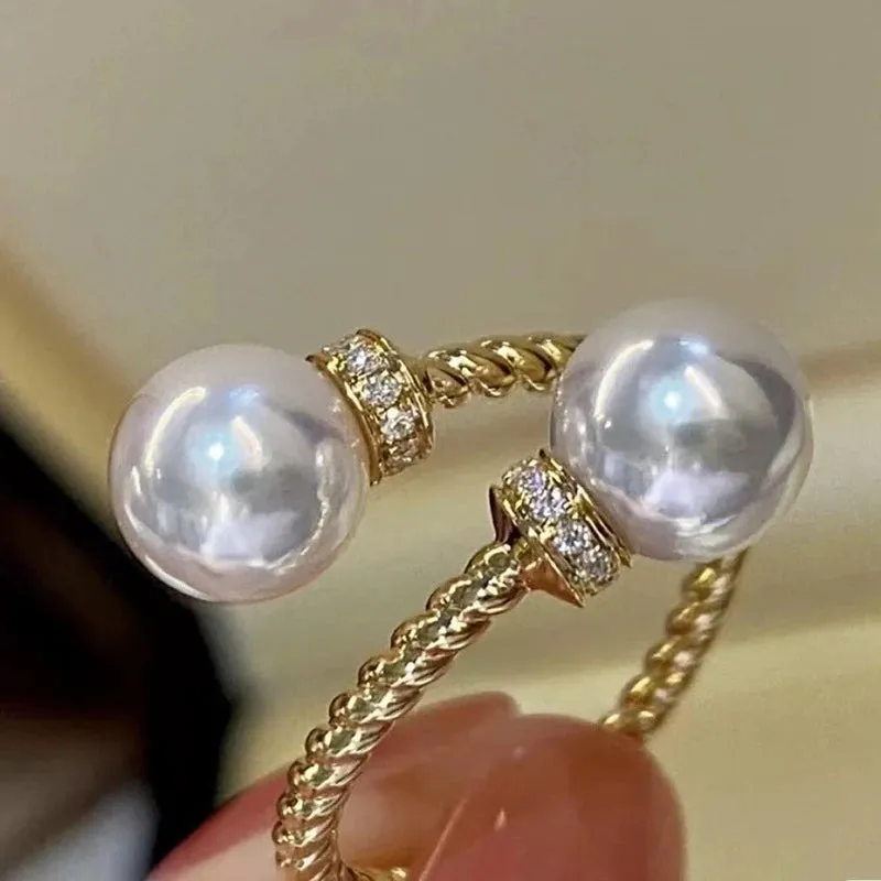 TEEK - Double Imitation Pearl Ring