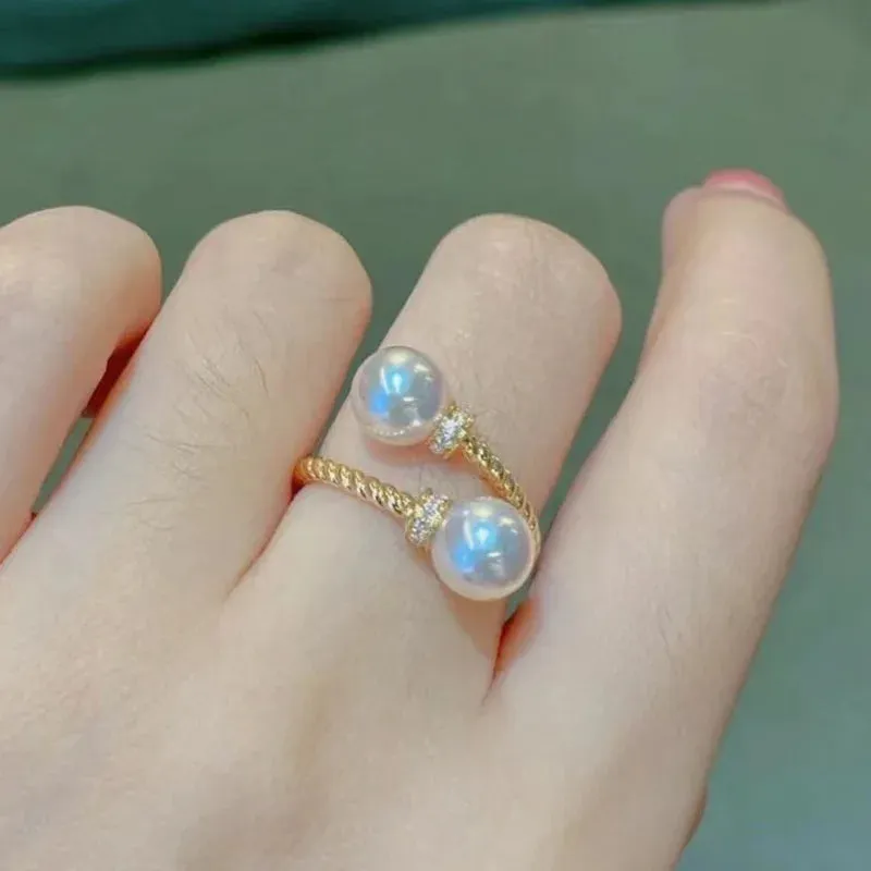 TEEK - Double Imitation Pearl Ring