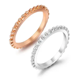 Timeless Couple's Titanium Steel Rings - Elegant Fashion Jewelry for Him and Her