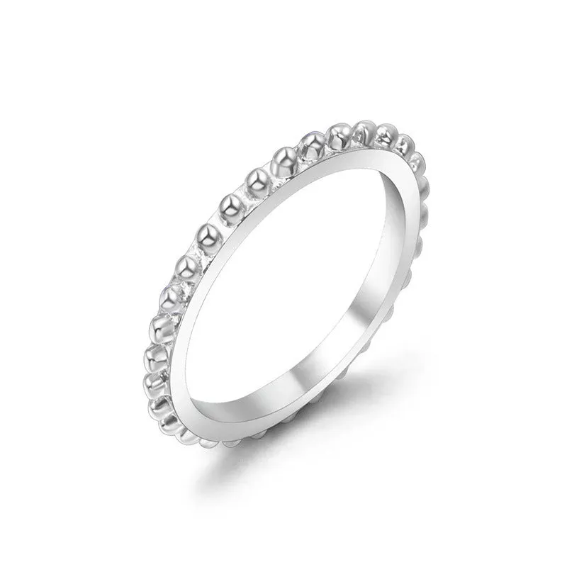 Timeless Couple's Titanium Steel Rings - Elegant Fashion Jewelry for Him and Her