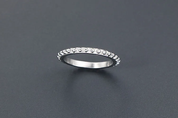 Timeless Couple's Titanium Steel Rings - Elegant Fashion Jewelry for Him and Her