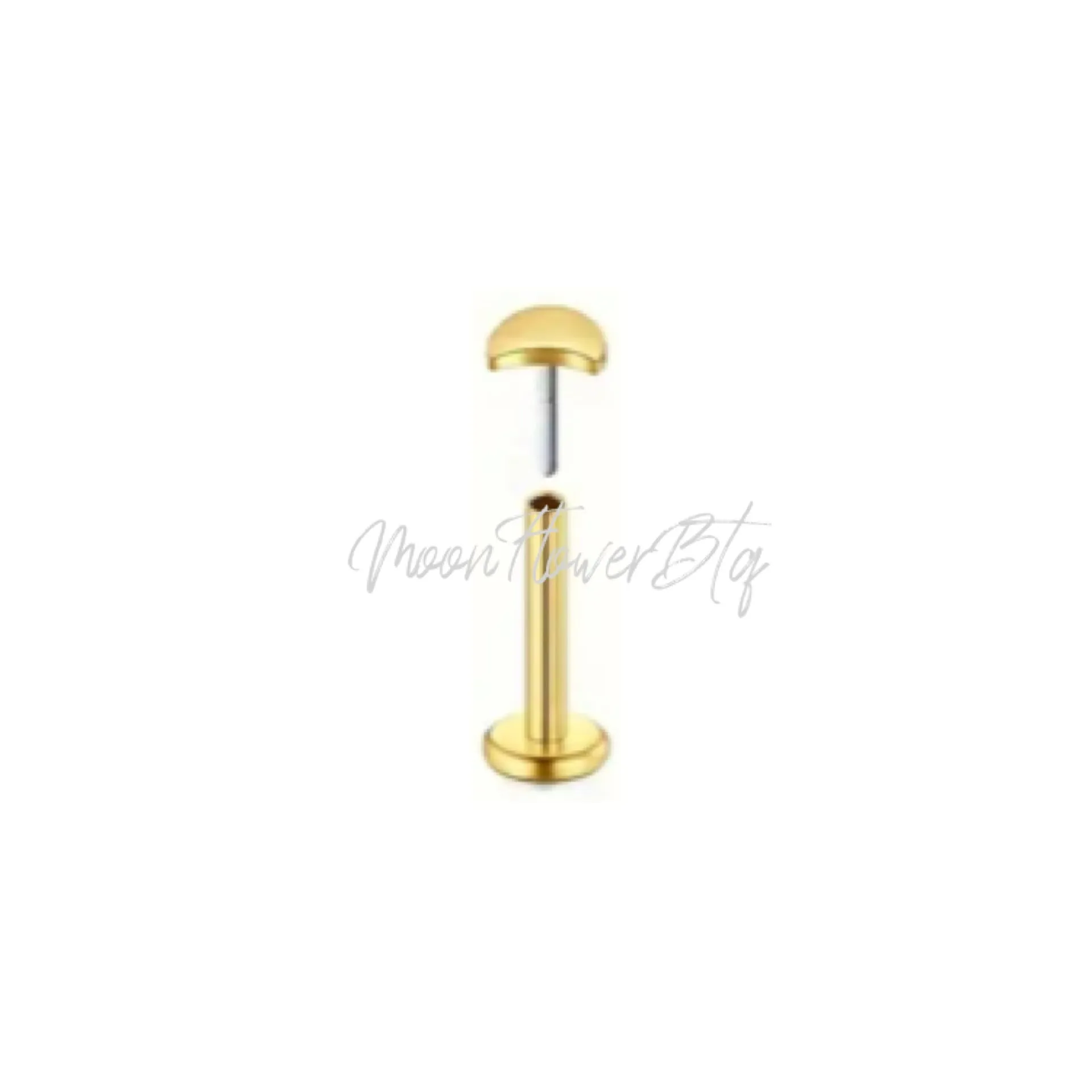 Tiny Gold Moon Flat Back Stud