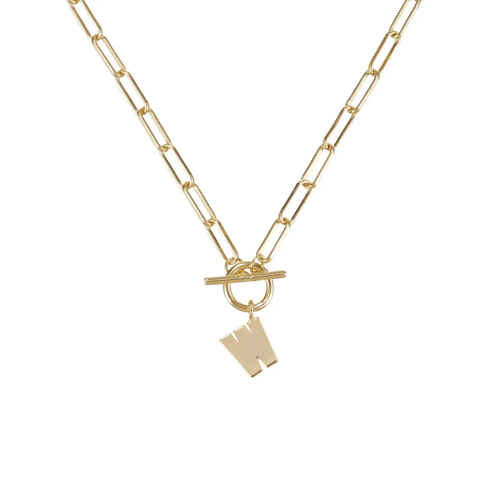 Toggle Initial Necklaces in Gold