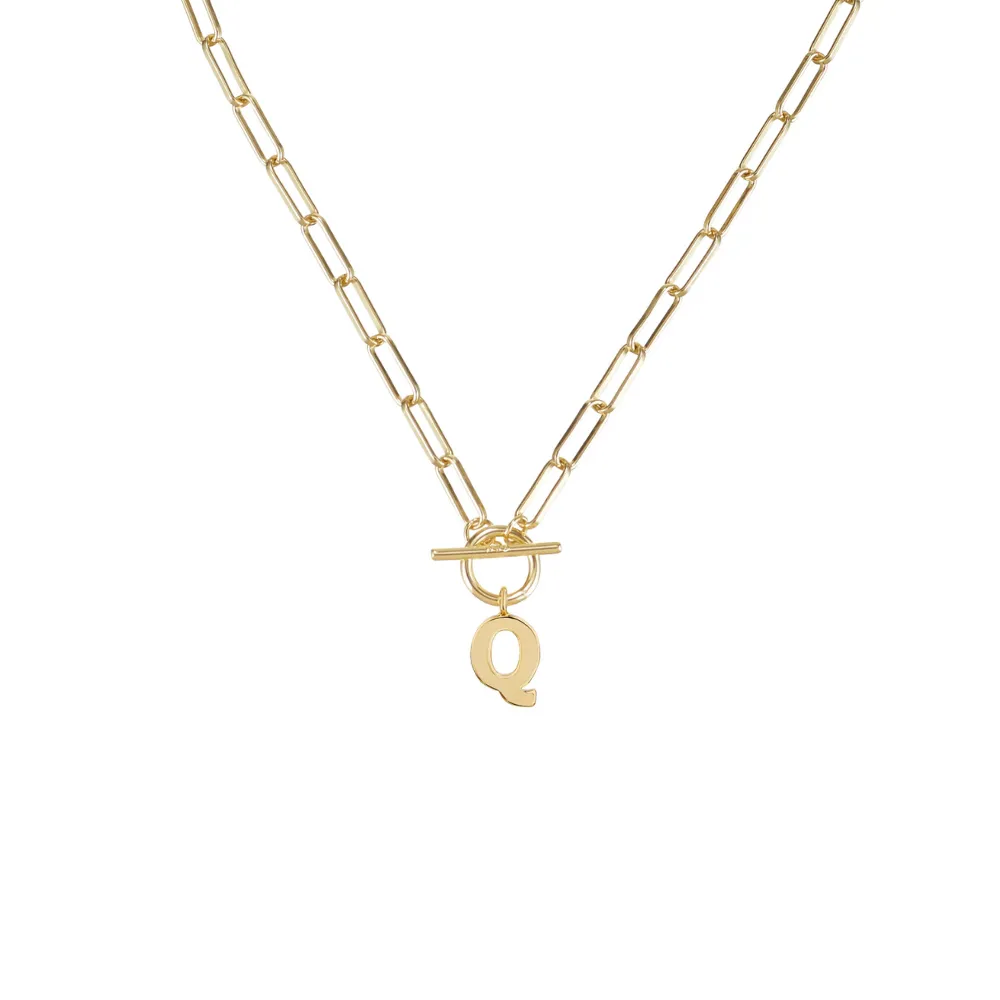 Toggle Initial Necklaces in Gold