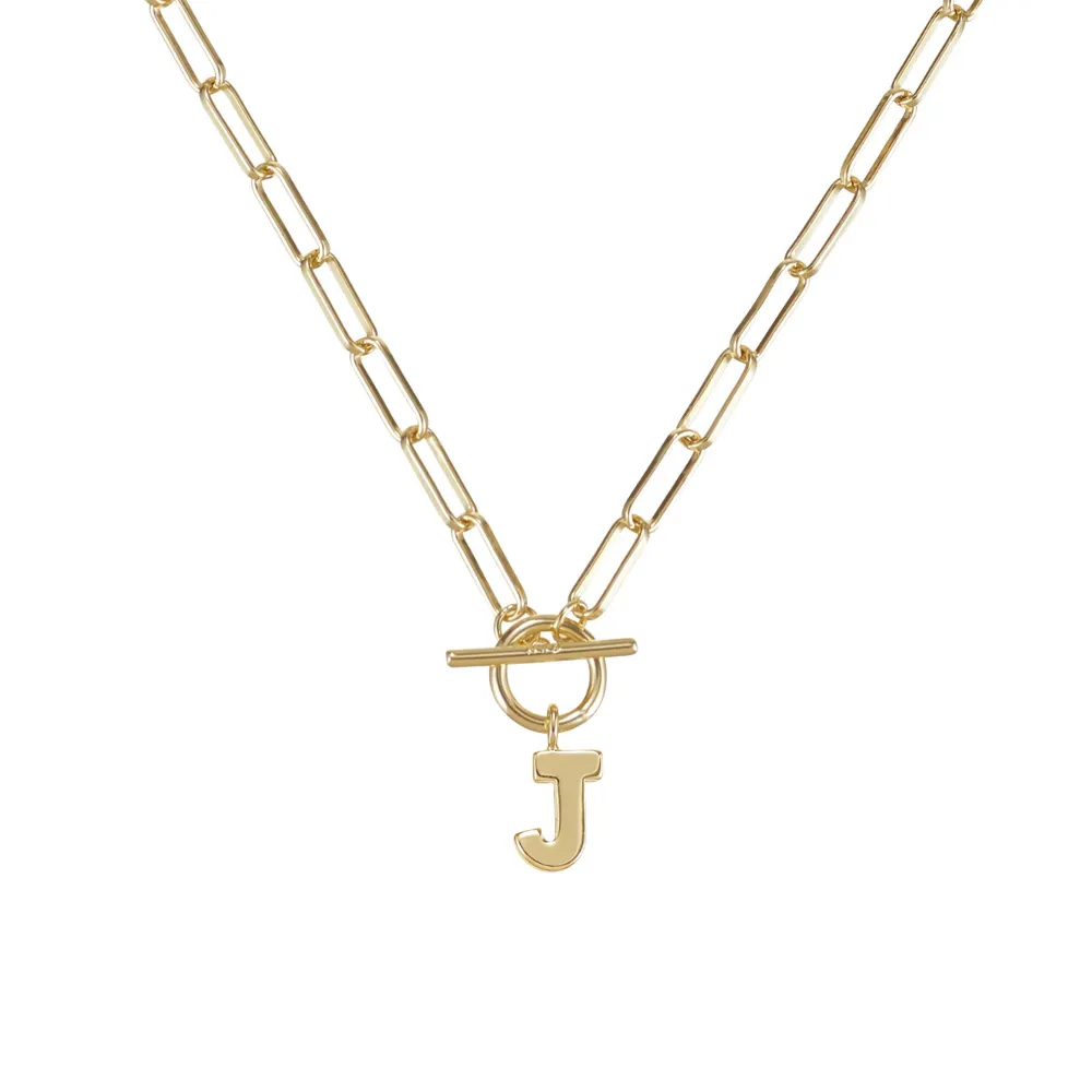 Toggle Initial Necklaces in Gold