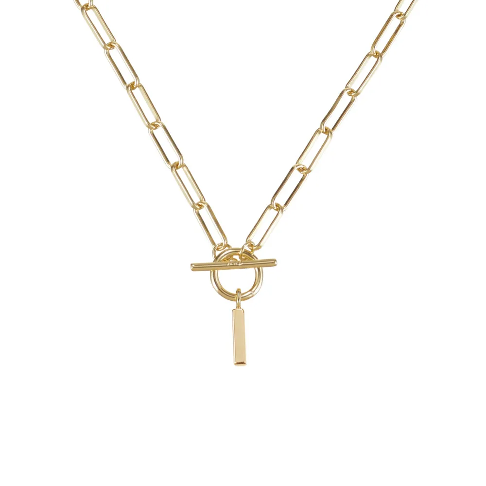 Toggle Initial Necklaces in Gold