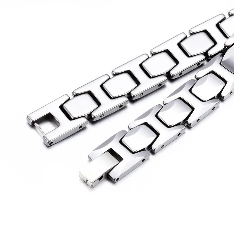 Trendy Tungsten Steel Bracelets for Men - Fashionable Wholesale Jewelry Gifts