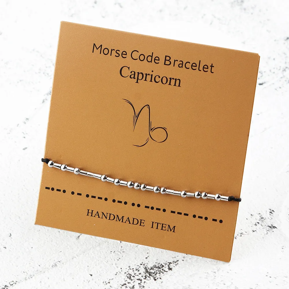 Versatile Twelve Constellation Morse Code Couple Bracelet