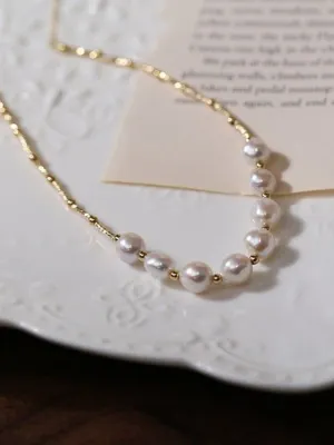 Vintage Baroque Pearl Choker Necklace