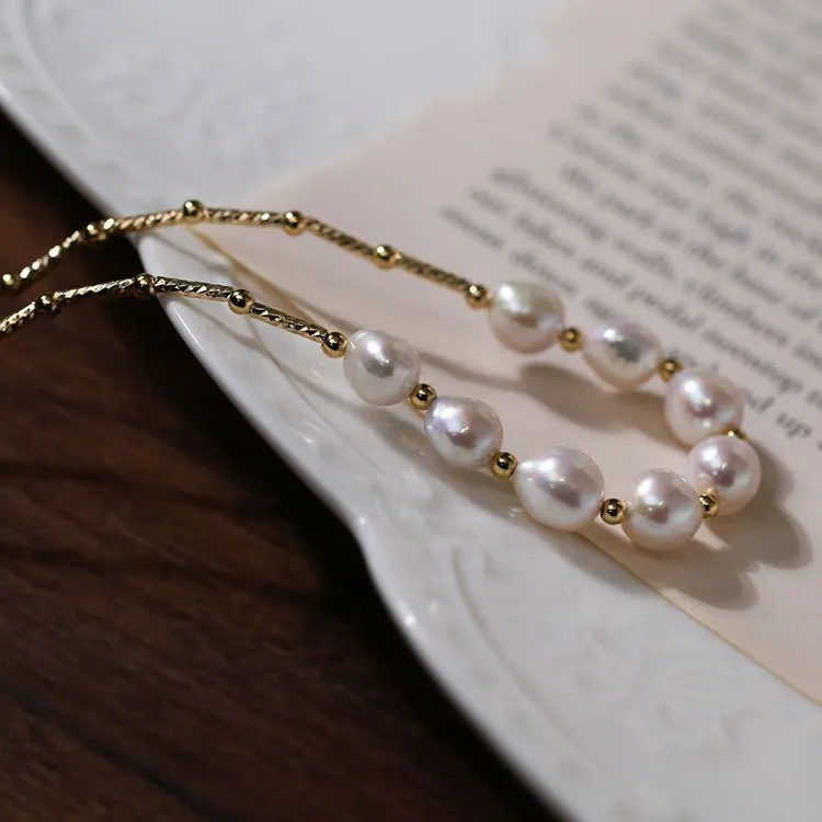 Vintage Baroque Pearl Choker Necklace